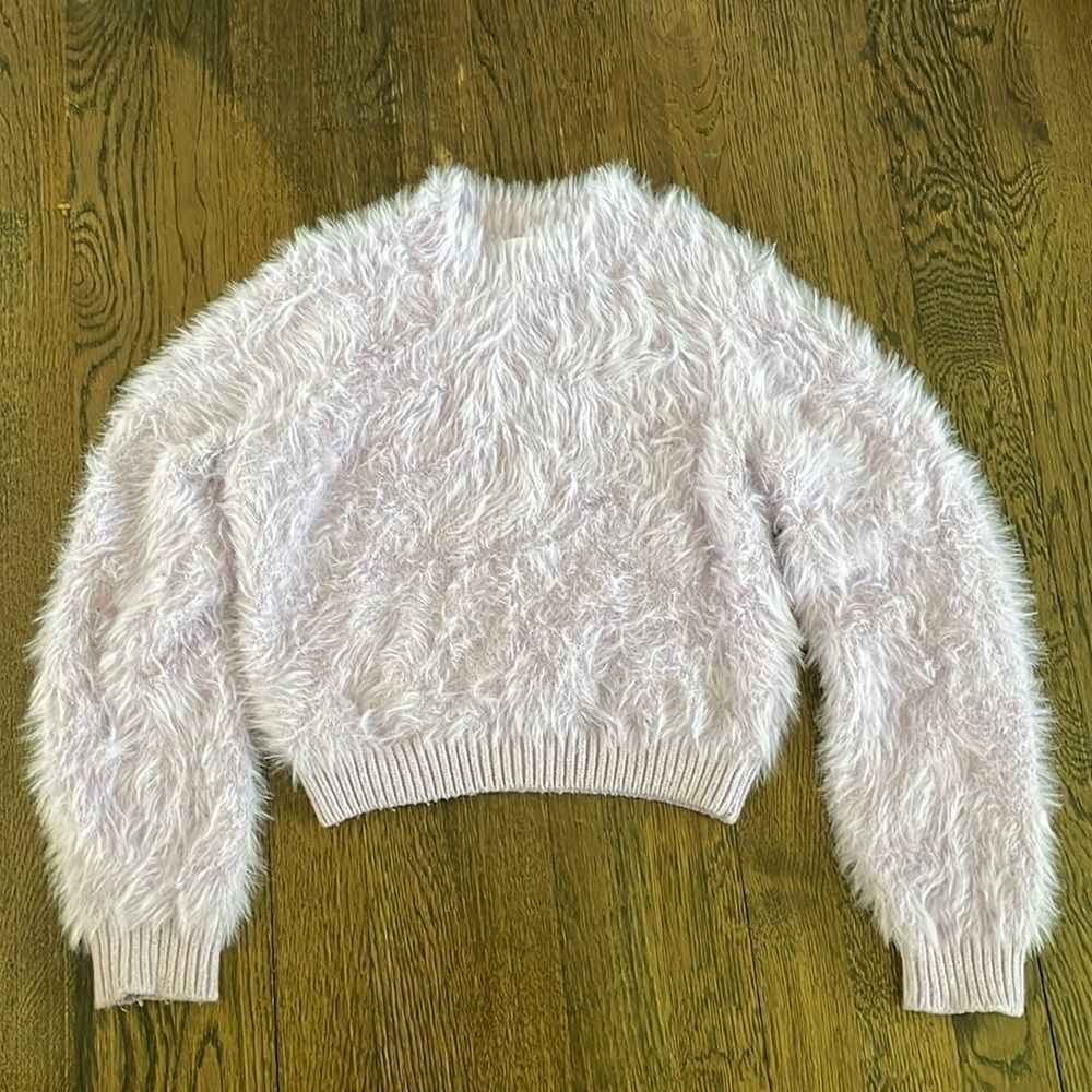 FAUX FUR KNIT SWEATER size 9-10 years